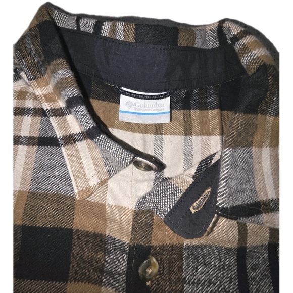 Columbia Pitchstone Heavyweight Flannel Shirt Mens Size Large Heavyweight Black - Picture 3 of 10
